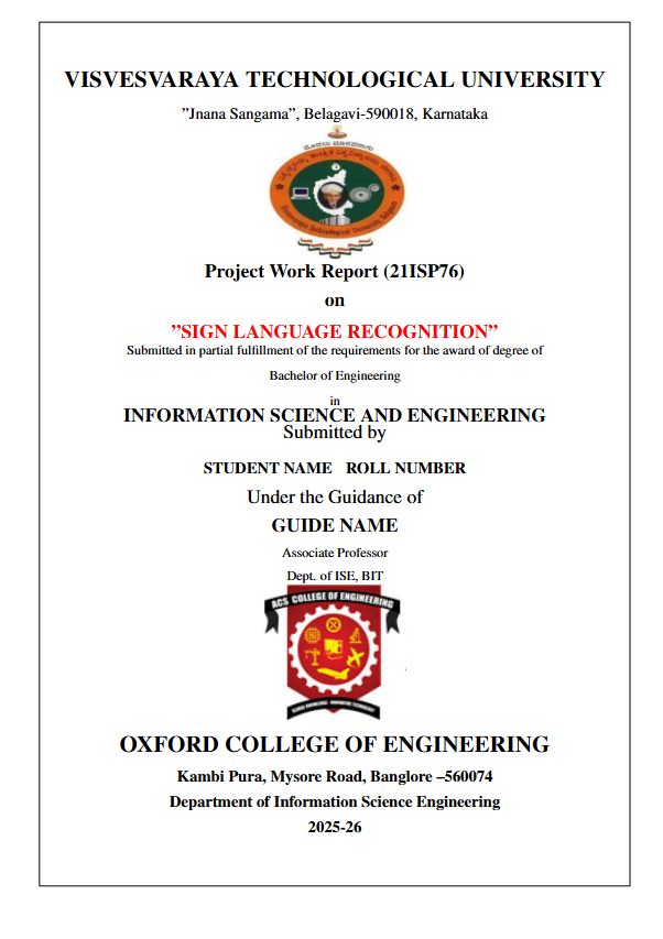 Sign Language Recognition